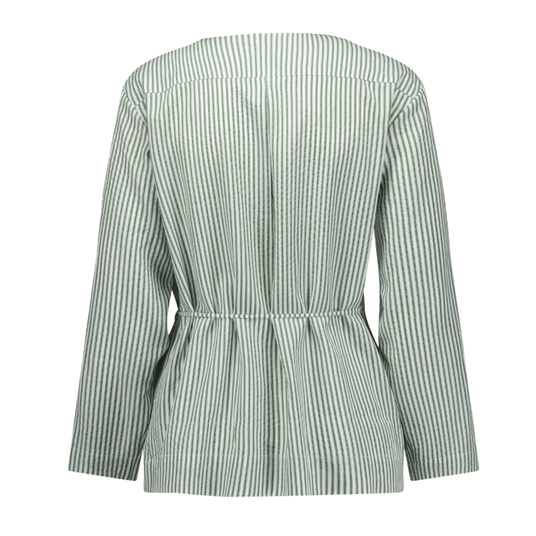 mellow shirt | forest green stripe | moin