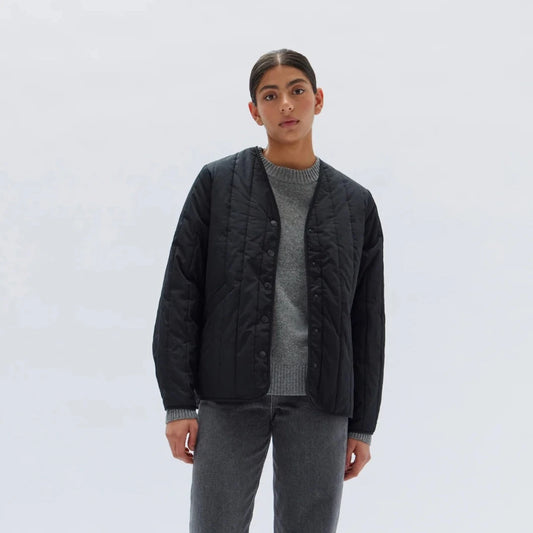 marlowe quilted jacket | black | assembly label