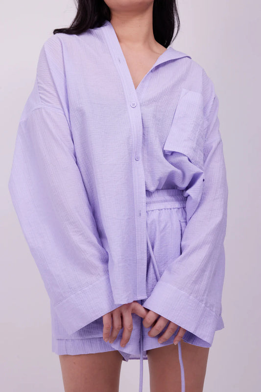 oversized viv shirt | lavender | josephine