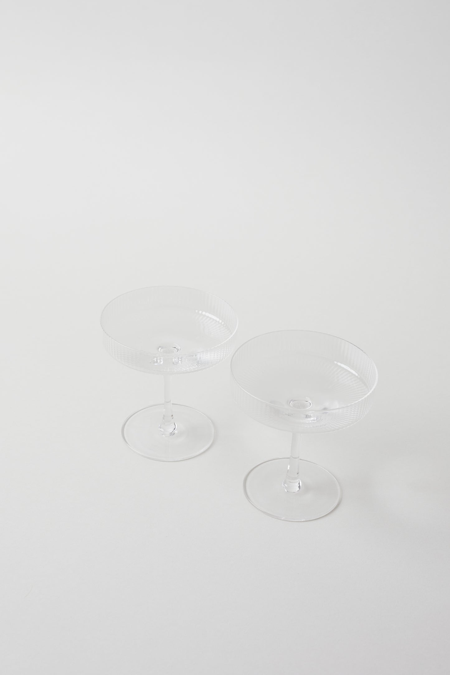 ripple champagne saucer | set of two | clear | ferm living