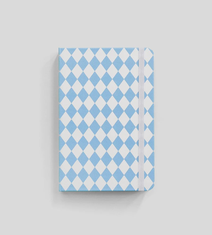 hardcover notebook | blue diamonds | father rabbit