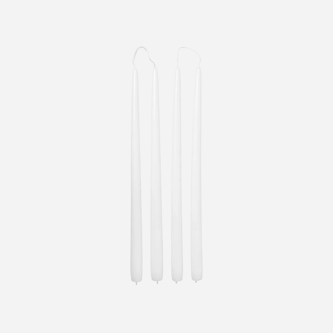 tapered candles | set of 4 | pure white | broste copenhagen
