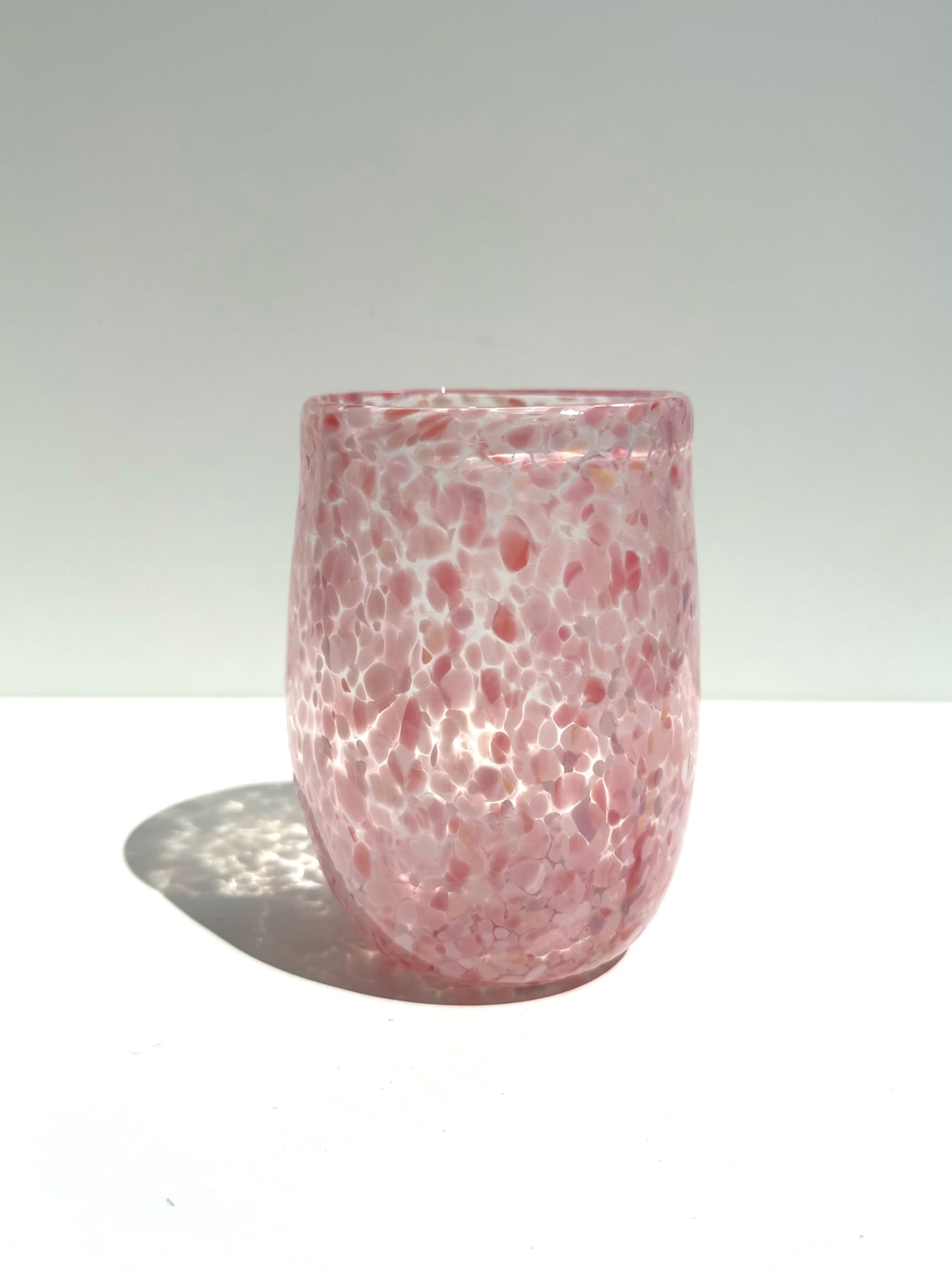 handblown tumbler | pink panther | grinter glass