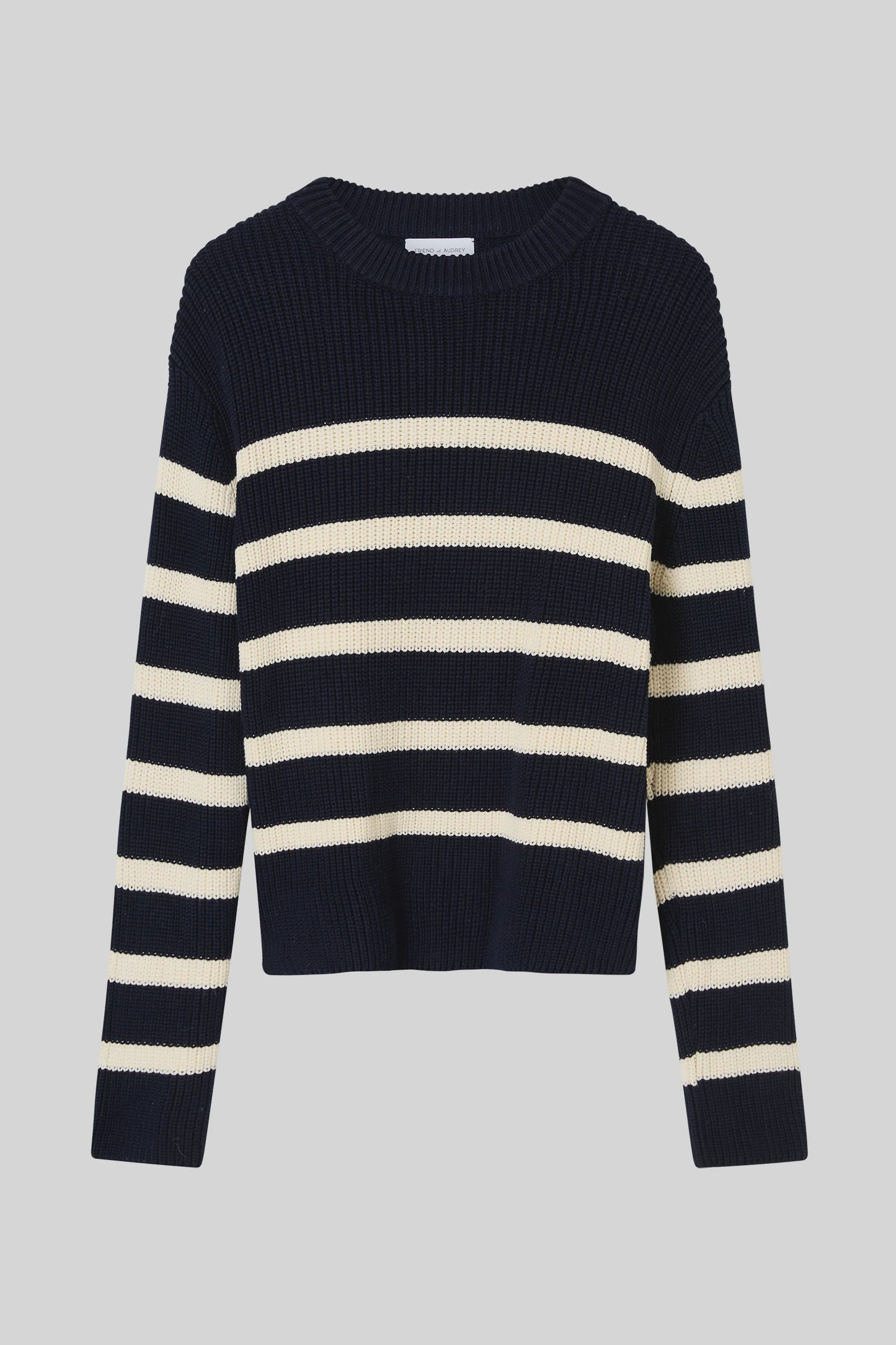 cotton striped knit | navy stripe | friend of audrey