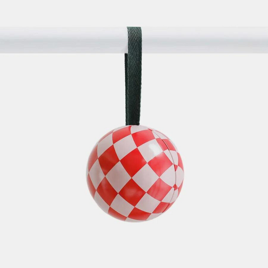 christmas decoration bauble | pink check | lettuce