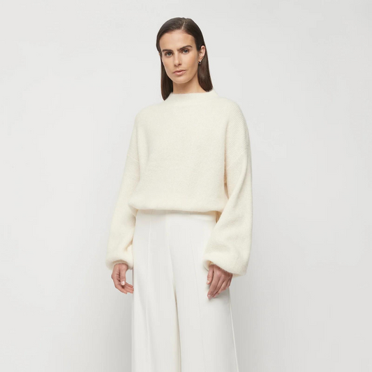 balloon sleeve knit | alpaca white | friend of audrey