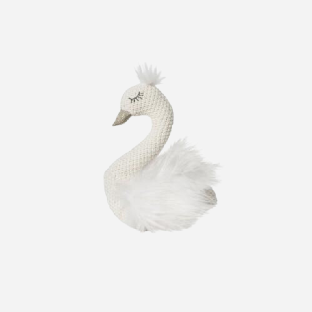 sylvie swan rattle | lily & george