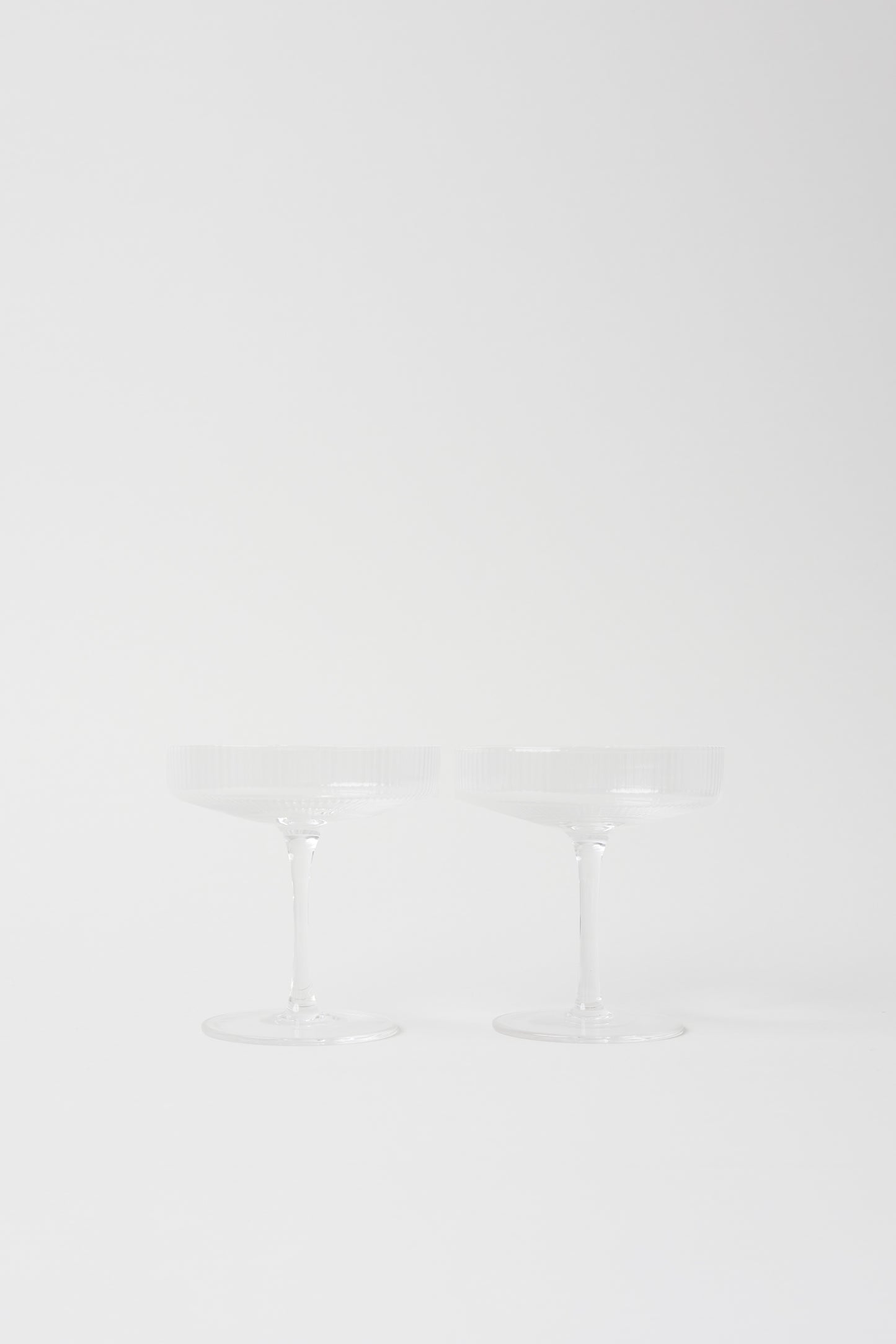 ripple champagne saucer | set of two | clear | ferm living