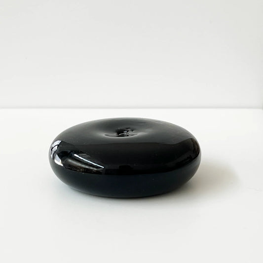 glass incense holder | black