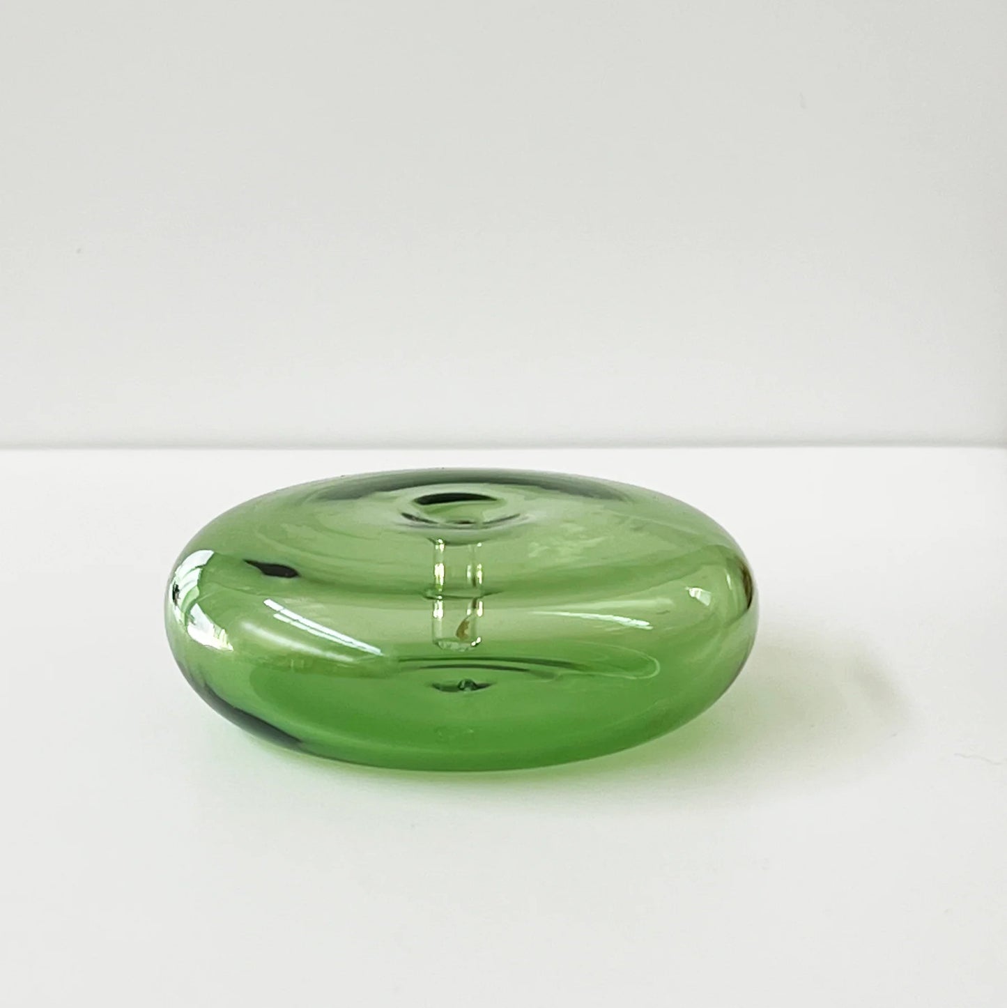 glass incense holder | green