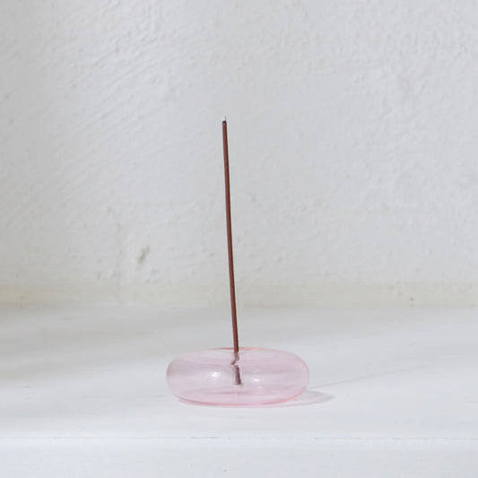 glass incense holder | pink