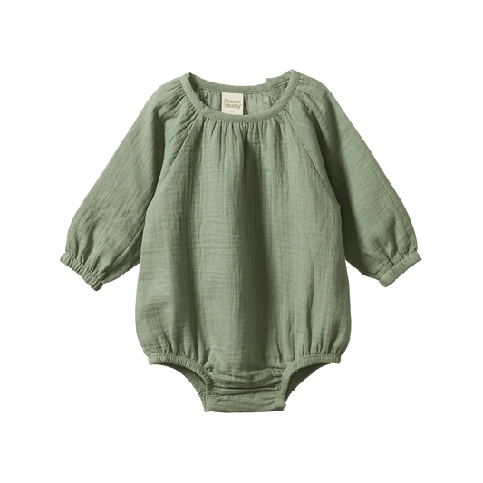 meadow bodysuit | hedge green | nature baby