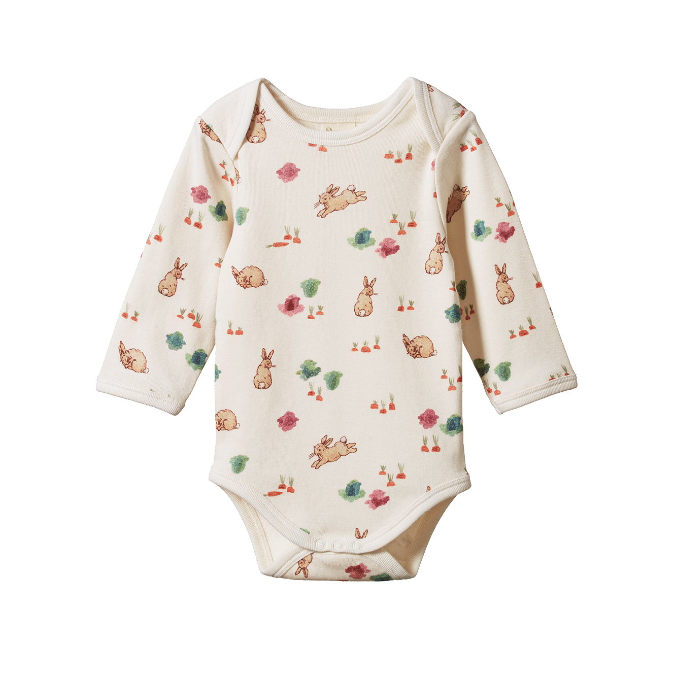 long sleeve bodysuit | country bunny print | nature baby