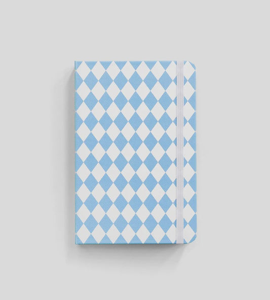 hardcover notebook | blue diamonds | father rabbit