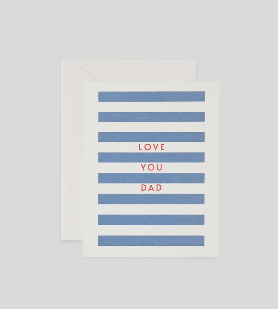 love you dad stripes | card | father rabbit