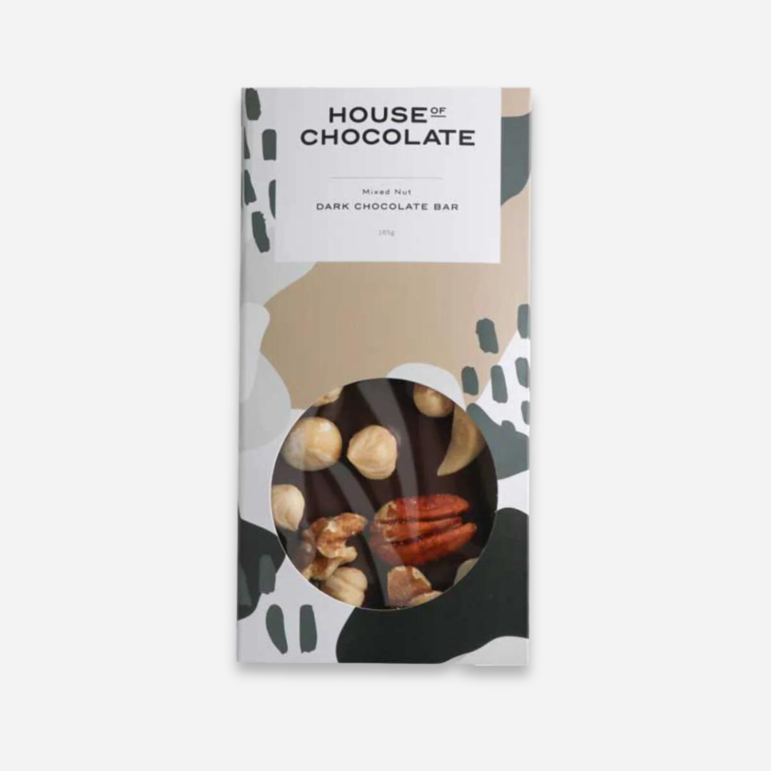 mixed nut dark chocolate bar | house of chocolate